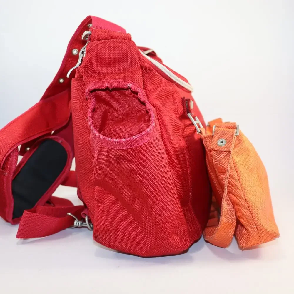 Loom Diaper‎ Bag – Red with Detachable Orange Pouch and Changing Pad